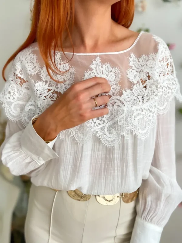 Tops, Blouses*Justine Boutique Adèle blouse dentelle