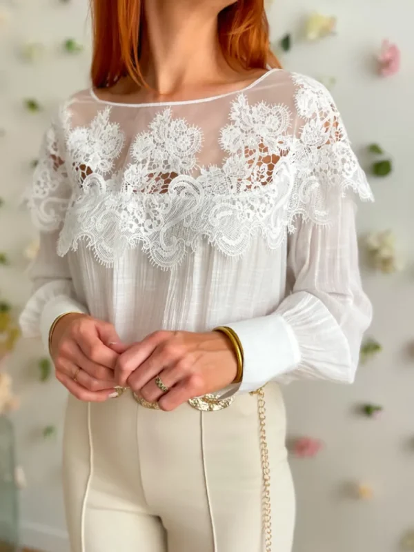 Tops, Blouses*Justine Boutique Adèle blouse dentelle