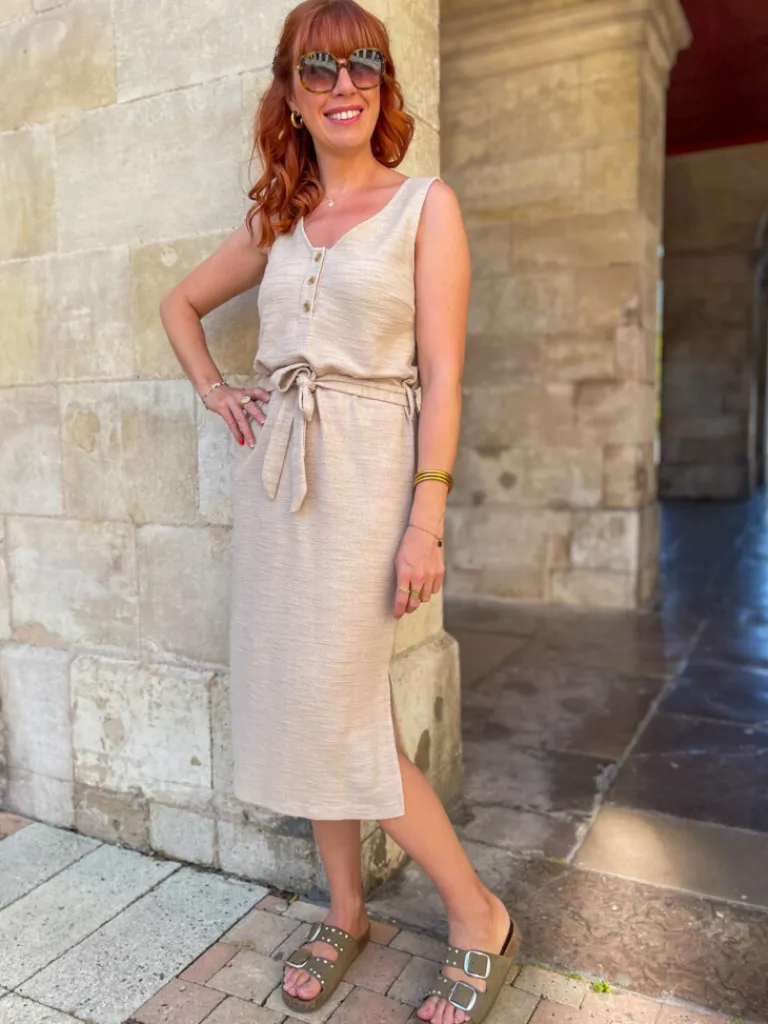 alabama_robe_longue_beige_2.webp Robes, Jupes*Justine Boutique Alabama robe longue beige