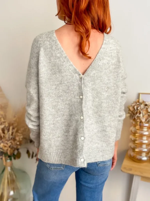 Pulls, Gilets*Justine Boutique Aldo Gilet réversible gris