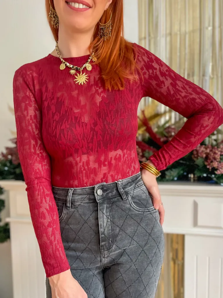 alfred_body_ajour_bordeau_0.webp Tops, Blouses*Justine Boutique Alfred body ajouré bordeaux