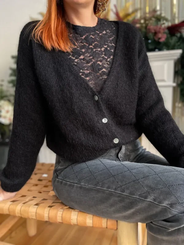 Tops, Blouses*Justine Boutique Anael blouse dentelle noir