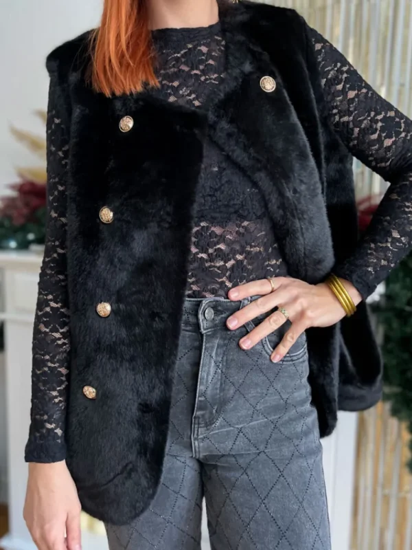 Tops, Blouses*Justine Boutique Anael blouse dentelle noir