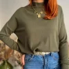 Pulls, Gilets*Justine Boutique Antoine fin pull kaki
