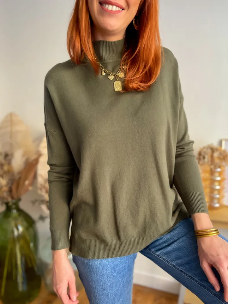 antoine_fin_pull_kaki_2.webp Pulls, Gilets*Justine Boutique Antoine fin pull kaki