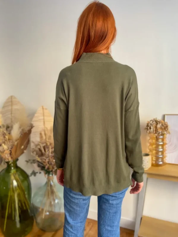 Pulls, Gilets*Justine Boutique Antoine fin pull kaki