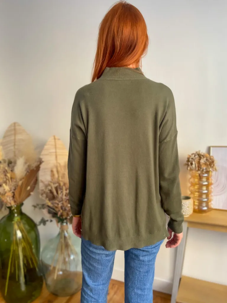antoine_fin_pull_kaki_4.webp Pulls, Gilets*Justine Boutique Antoine fin pull kaki