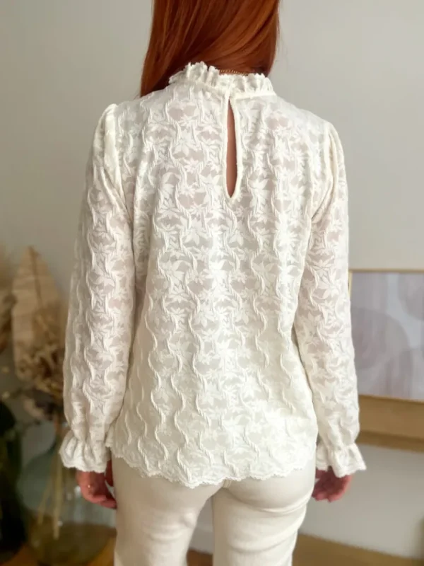 Tops, Blouses*Justine Boutique Aria blouse blanche