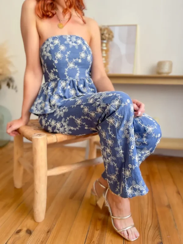 Robes, Jupes | Pantalons, Jeans*Justine Boutique Aria combipantalon jean et dentelle