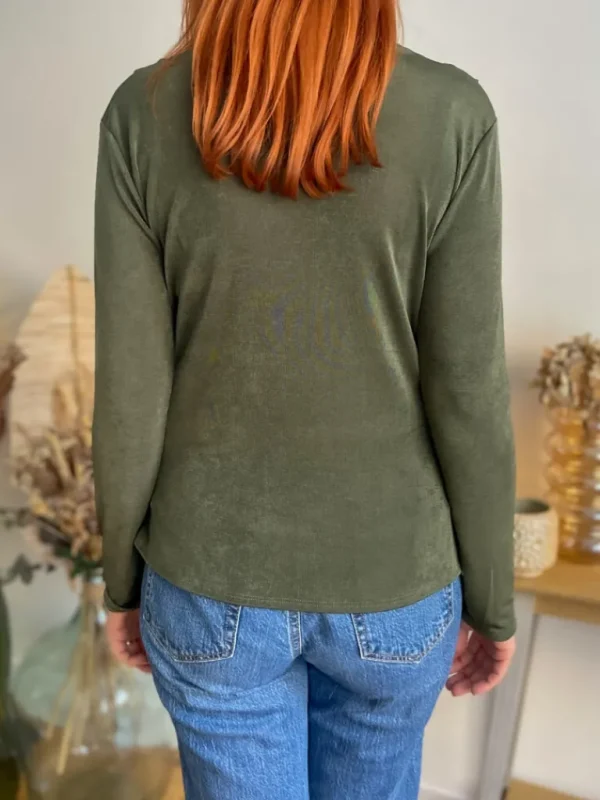 Tops, Blouses*Justine Boutique Arnaud top col benitier kaki