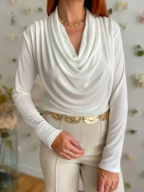 Tops, Blouses*Justine Boutique Arnaud top col bénitier écru