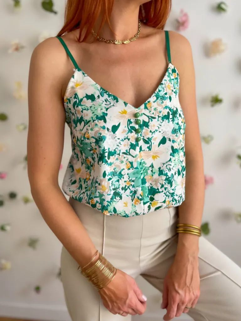 auguste_top_fleuri_vert_0.webp Tops, Blouses*Justine Boutique Auguste top fleuri vert