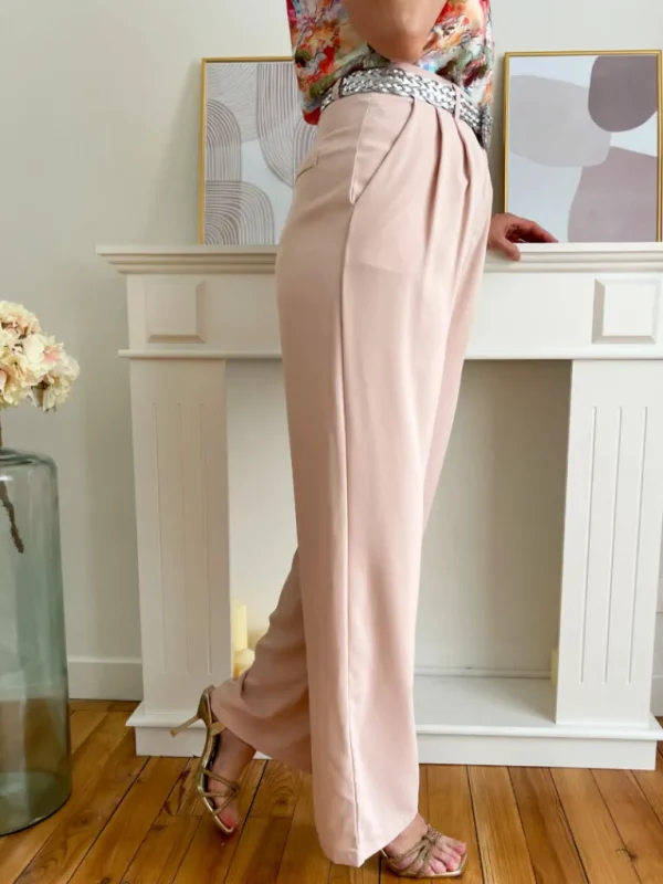 Pantalons, Jeans*Justine Boutique Bastien pantalon tailleur rose