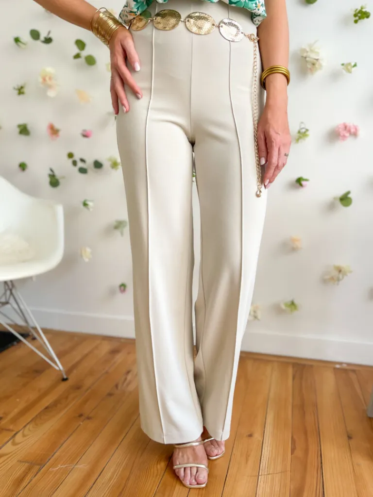 beky_pantalon_fluide_cru_1.webp Pantalons, Jeans*Justine Boutique Beky pantalon fluide écru