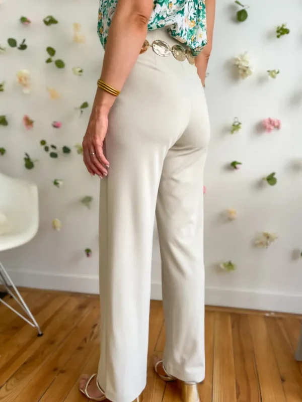 Pantalons, Jeans*Justine Boutique Beky pantalon fluide écru
