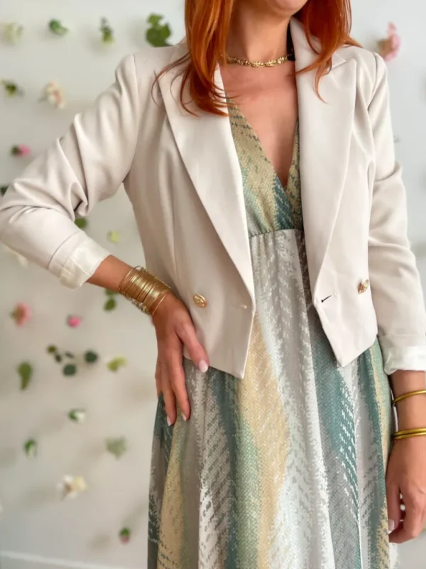 Vestes, Manteaux*Justine Boutique Ben blazer court écru