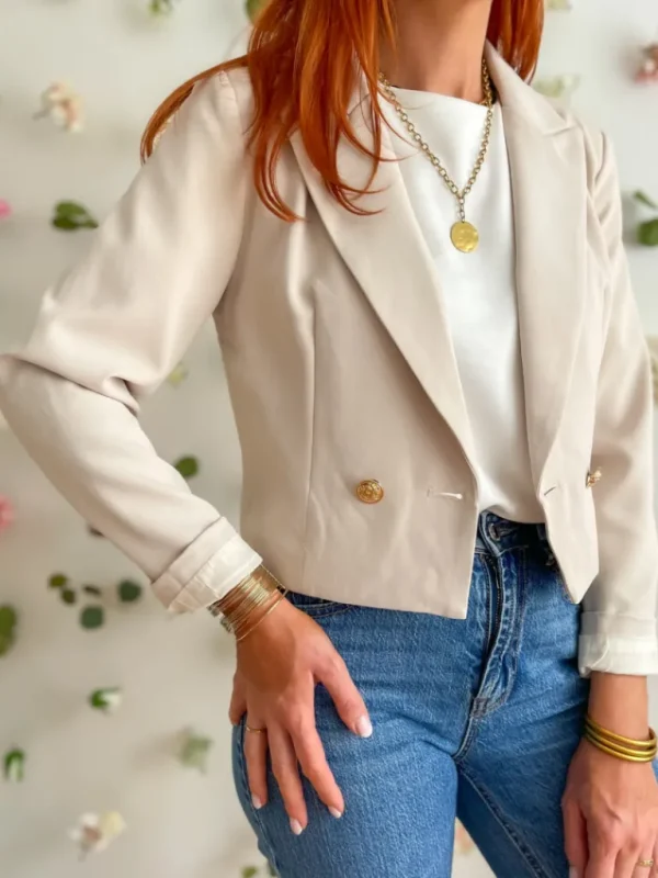 Vestes, Manteaux*Justine Boutique Ben blazer court écru