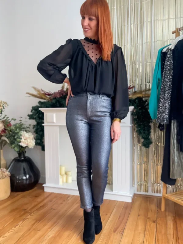 Pantalons, Jeans*Justine Boutique Brenda pantalon brillant
