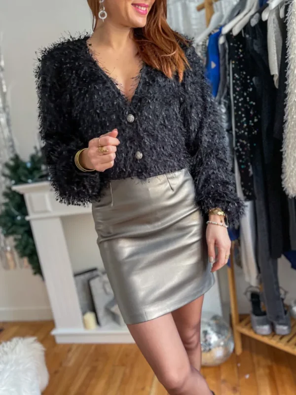 Robes, Jupes*Justine Boutique Bronze jupe simili cuir