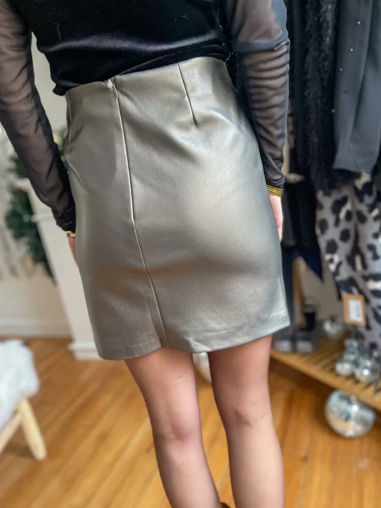 bronze_jupe_simili_cuir_5.webp Robes, Jupes*Justine Boutique Bronze jupe simili cuir