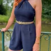 Pantalons, Jeans | Robes, Jupes*Justine Boutique Cerise combishort marine