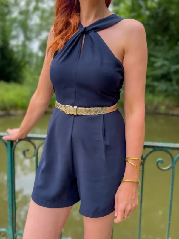 Pantalons, Jeans | Robes, Jupes*Justine Boutique Cerise combishort marine