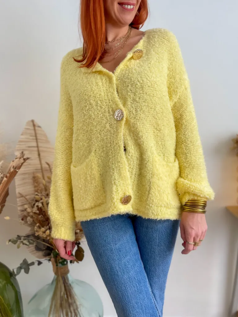 charli_gilet_gros_boutons_2.webp Pulls, Gilets*Justine Boutique Charli gilet gros boutons jaune