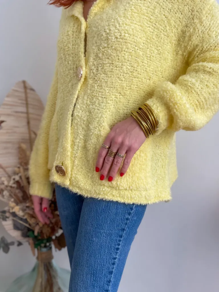 charli_gilet_gros_boutons_3.webp Pulls, Gilets*Justine Boutique Charli gilet gros boutons jaune