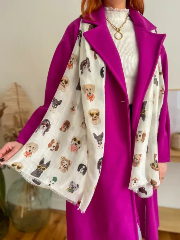 Echarpes, Bandeaux, Mitaines Et Casquettes*Justine Boutique Chien fine écharpe