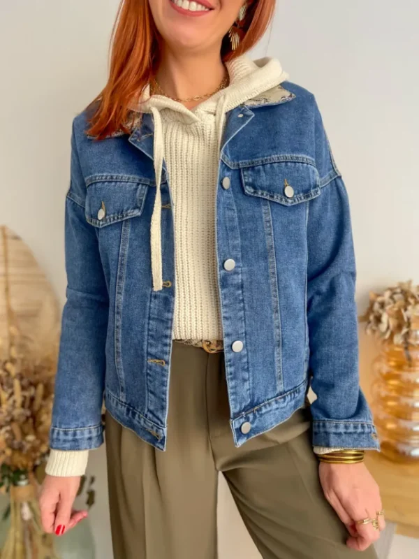 Vestes, Manteaux*Justine Boutique Céleste veste jean empiècement