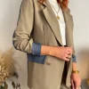 Pantalons, Jeans | Vestes, Manteaux*Justine Boutique Côme ensemble blazer + pantalon taupe