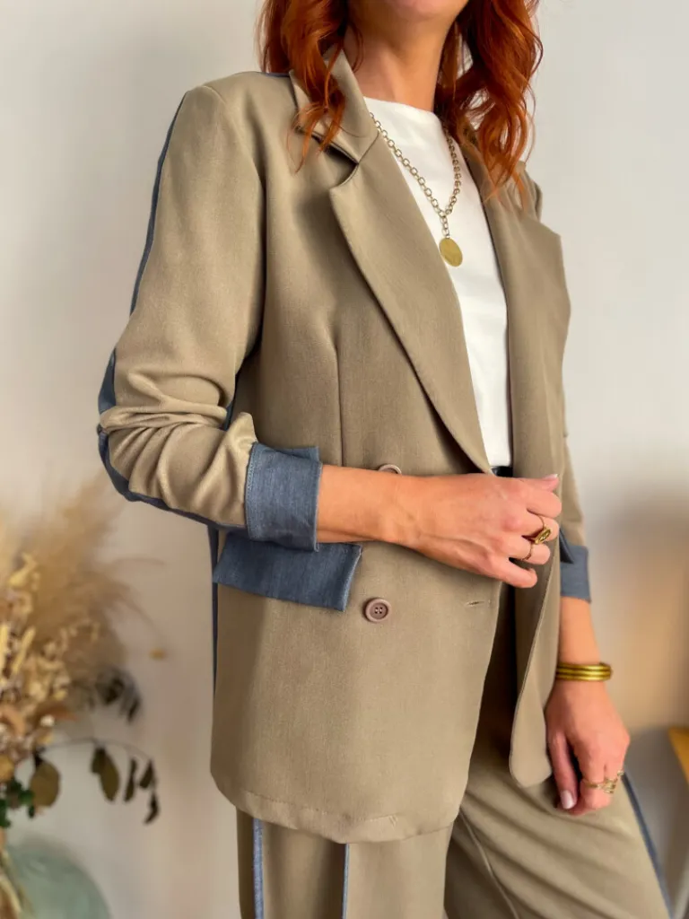 cme_ensemble_blazer__pant_0.webp Pantalons, Jeans | Vestes, Manteaux*Justine Boutique Côme ensemble blazer + pantalon taupe