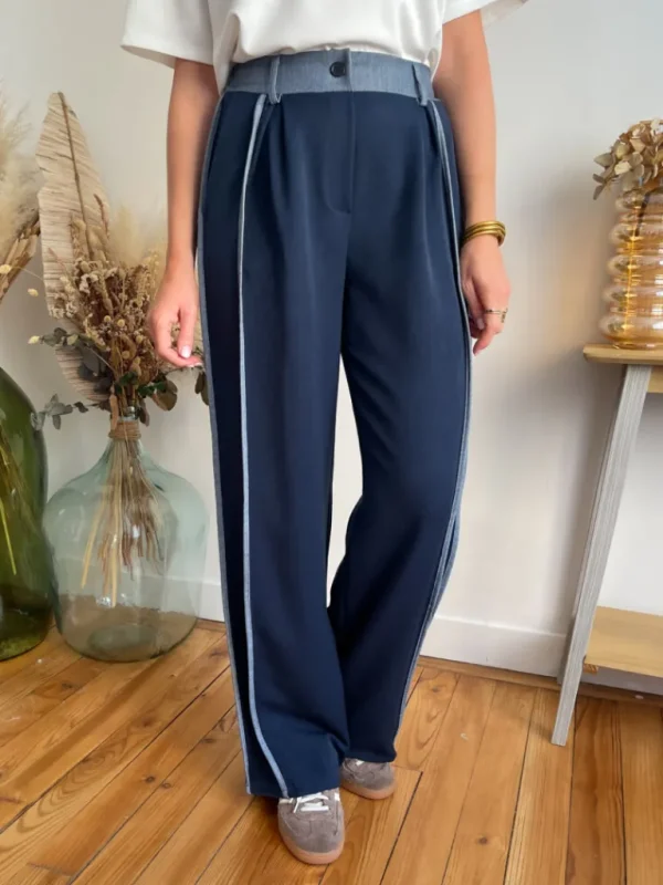 Pantalons, Jeans | Vestes, Manteaux*Justine Boutique Côme ensemble blazer + pantalon marine