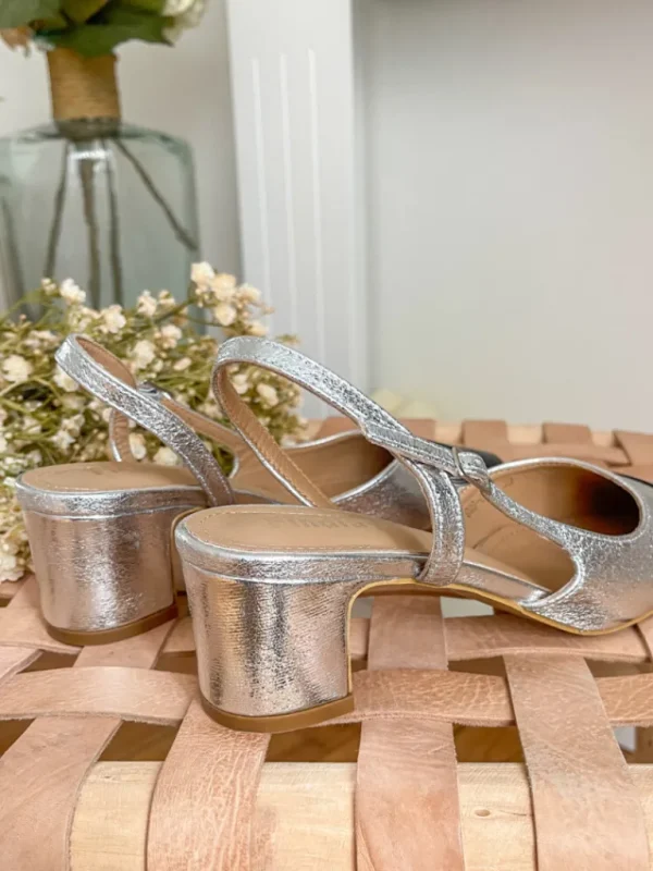 Chaussures, Chaussettes*Justine Boutique Côme escarpins argentés