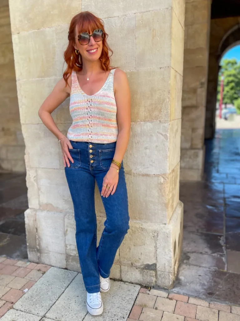 diant_top_maille_colore_2.webp Tops, Blouses*Justine Boutique Diant top maille colorée