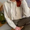 Pulls, Gilets*Justine Boutique Eat pull à capuche écru
