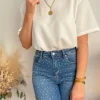 Tops, Blouses*Justine Boutique Elio tee shirt blanc