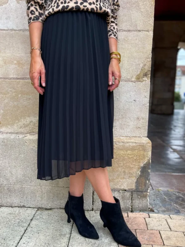 Robes, Jupes*Justine Boutique Emma jupe plissée noire