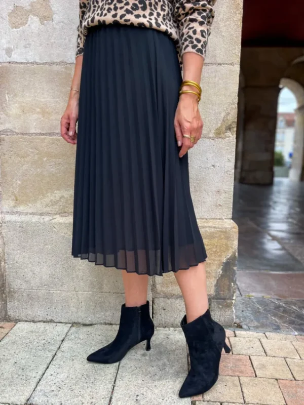 Robes, Jupes*Justine Boutique Emma jupe plissée noire