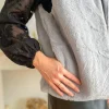 Pulls, Gilets | Vestes, Manteaux*Justine Boutique Fausse fourrure sans manche grise