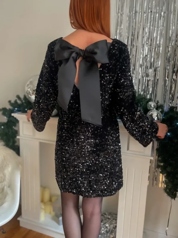 Robes, Jupes*Justine Boutique Fiesta robe nœud et sequins