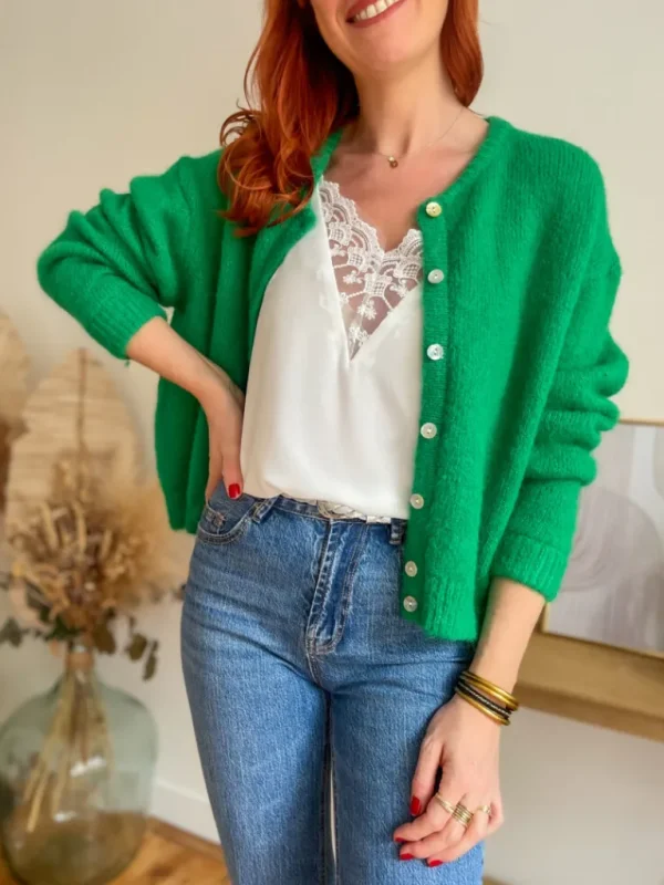 Tops, Blouses*Justine Boutique Gaston top dentelle blanc