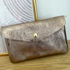 Pochettes, Sacs*Justine Boutique Grand porte monnaie cuir bronze