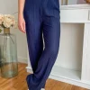 Pantalons, Jeans*Justine Boutique Halley pantalon fluide marine