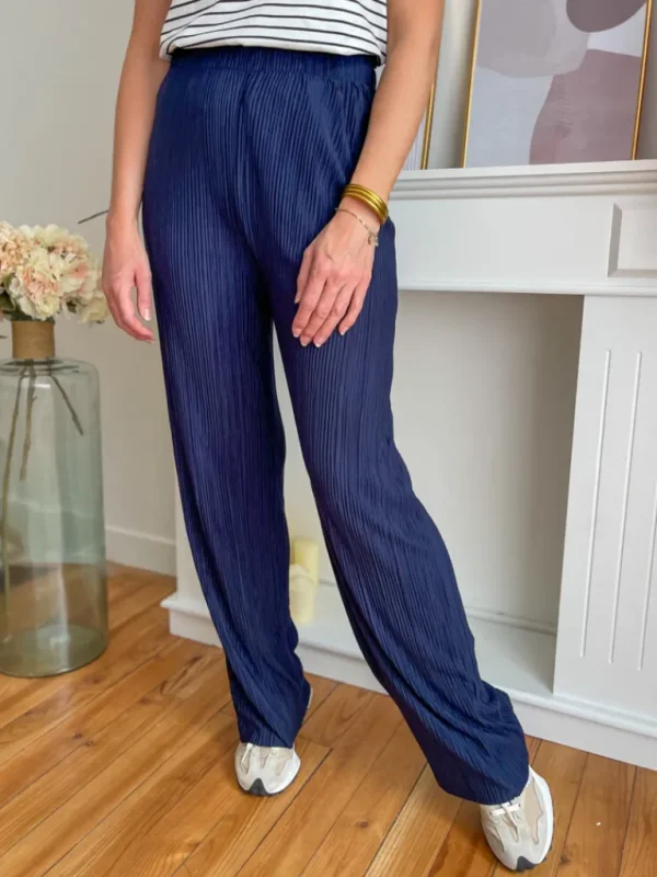 Pantalons, Jeans*Justine Boutique Halley pantalon fluide marine