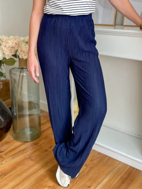 Pantalons, Jeans*Justine Boutique Halley pantalon fluide marine