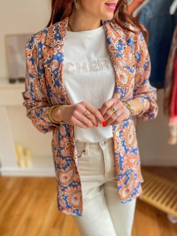 Vestes, Manteaux*Justine Boutique Heda blazer fluide à motifs