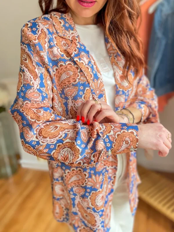 Vestes, Manteaux*Justine Boutique Heda blazer fluide à motifs