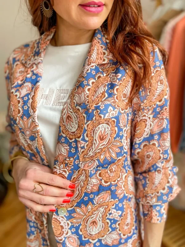 Vestes, Manteaux*Justine Boutique Heda blazer fluide à motifs
