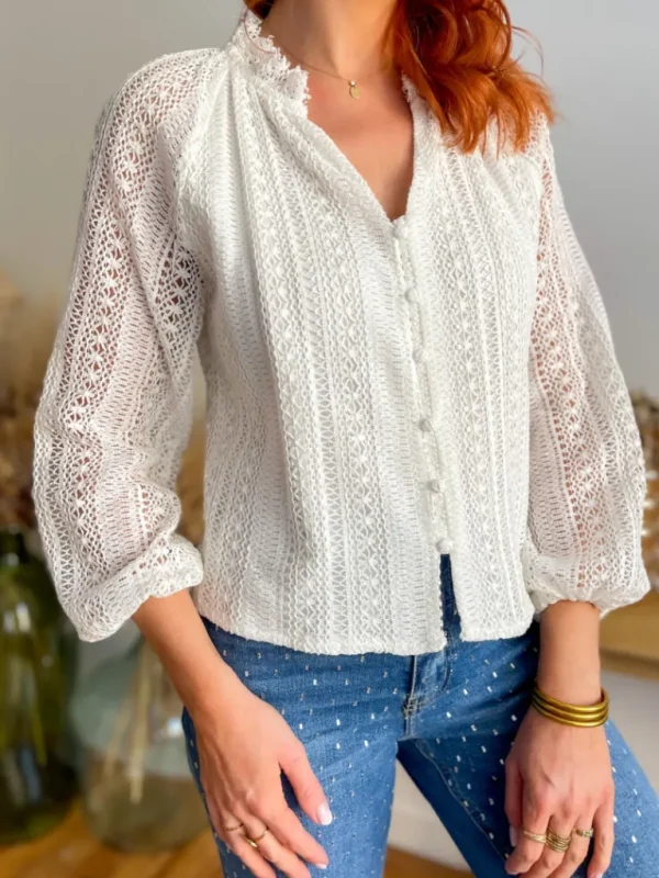 Tops, Blouses*Justine Boutique Ines blouse dentelle